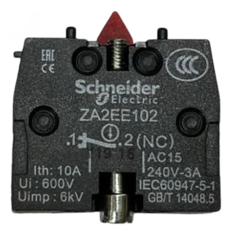 Kit Com 10 Peças: Bloco De Contato 1nf Za2ee102 Schneider Preto/vermelho 1nf