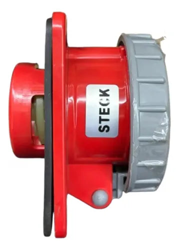 Tomada 3p+t 16a 380/440v 6h Vermelha S4046w Steck - Vermelho