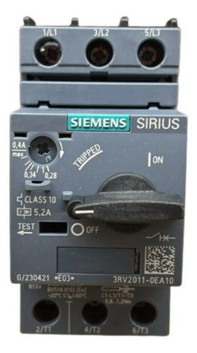 Disjuntor Motor 3rv2011-0ea10 0,28-0,4a Siemens - 50/60hz