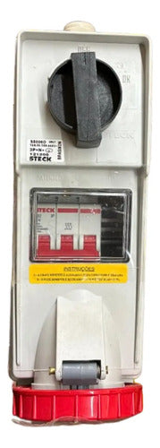 Tomada S5006d 3p+n+t 16a 380/440v 6h Vermelho Dj Bq Steck Vermelho