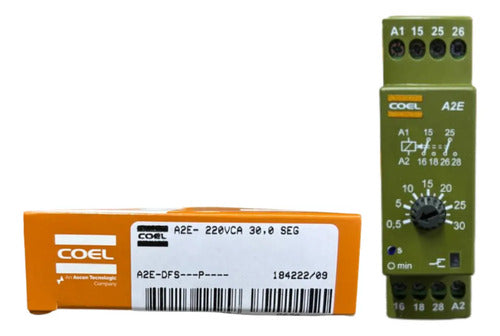 Rele De Tempo A2e 30 Seg 220vca A2e-dfs-p Coel
