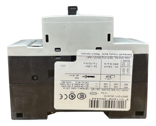 Disjuntor Motor 3rv1011-0ca10 0,18-0,25a Siemens  - 50/60hz