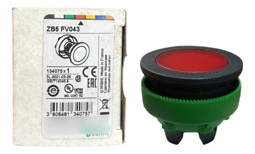 Kit Com 2: Cabeçote Para Sinalizador Zb5fv043 Schneider Vermelho 0