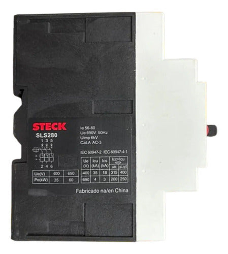 Disjuntor Motor Tripolar Sls280 56-80a Steck Não Informado 50/60hz