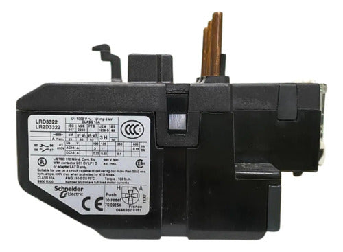 Relé De Sobrecarga Térmica P Motor 17-25a  Lrd3322 Schneider -