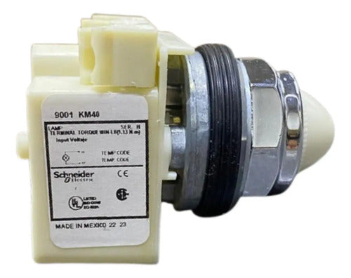 Sinaleiro Branco 30mm Metálico 9001kp40w9 Schneider