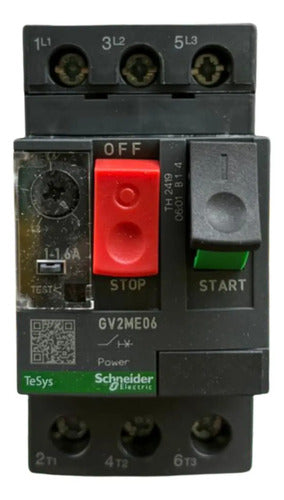 Disjuntor Motor Termomagnético 1-1,6a Gv2me06 Schneider (nv) 690v 50/60hz