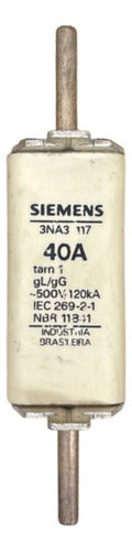 Fusível Nh01 Retardado 40a 500v 3na3117 Siemens 500v