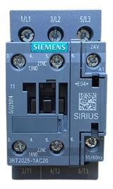 Contator 3rt2025-1ac20 17a Tripolar 24 Vac Siemens 1na+1nf 24vca