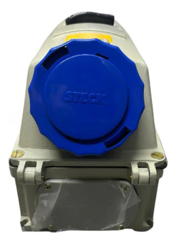 Tomada De Sobrepor 3p+t 125a 200/250v 9h Azul S4609b Steck Azul