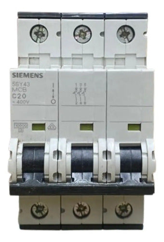 Disjuntor 3p 5sy4320-7 C20 Siemens