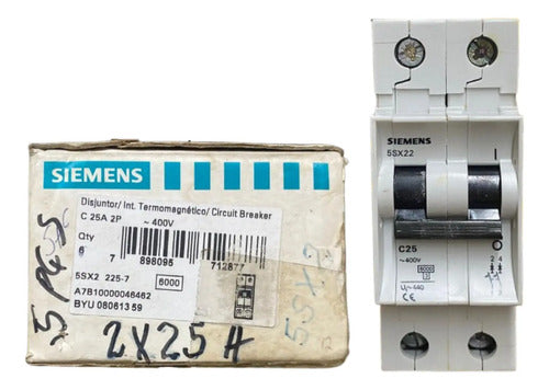 Disjuntor 2p 5sx2225-7 25a Siemens