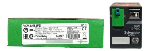 Kit Com 2: Rele Miniatura 3c/o 10a Rxm3ab2fd Schneider 110vcc