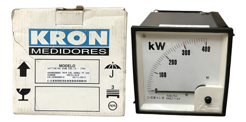 Wattimetro Ew96 Esq.19 500/5a 440/115v Trmv Em 304kw Kron 440/115v