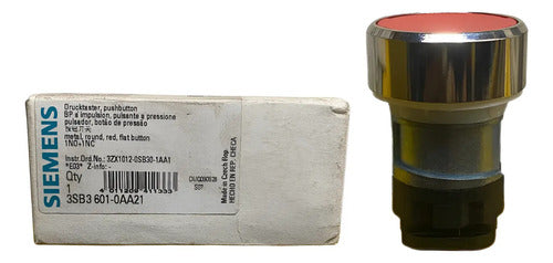 Botao De Pressao Vermelho 1na+1nf 3sb3601-0aa21 Siemens Vermelho -