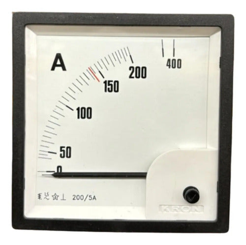 Amperímetro Fm72pc 200/400/5a Travamento Em 143a Ip54 Kron