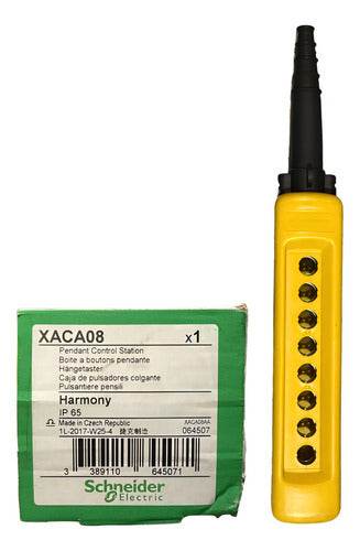 Botoeira Pendente 8 Furos Vazia Xaca08 Schneider Amarelo