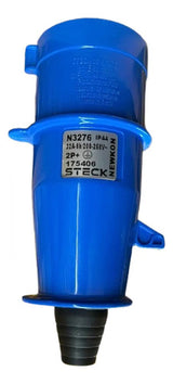 Kit Com 2 Peças: Plug N3276 32a 2p+t 220/240v 6h Azul Steck 220/240 V