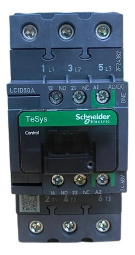 Contator Tripolar Tesys D Everlink 50a Lc1d50abne Schneider 60v