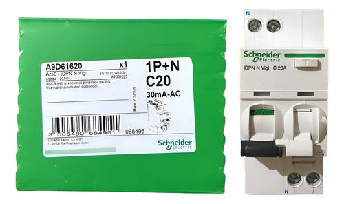 Disjuntor Diferencial Residual Idpnn Vigi A9d61620 Schneider