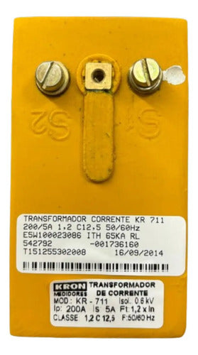 Tranformador De Corrente 200/5a Kr711 Kron