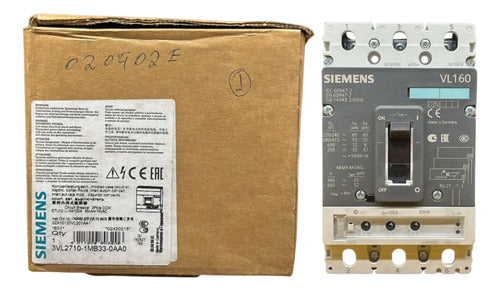 Disjuntor Tripolar 100a 3vl2710-1mb33-0aa0 Siemens
