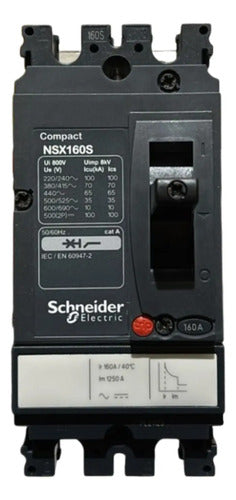 Disjuntor Nsx160s Dc 160a Bipolar Lv438720 Schneider