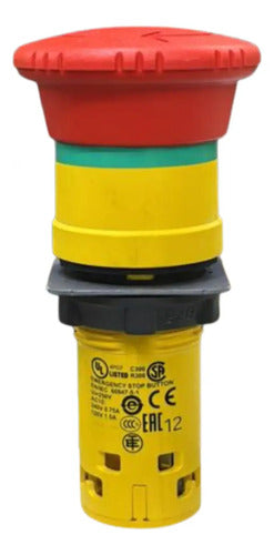 Botão Emergência Vermelho 22mm Plástico Xb7ns8442 Schneider Vermelho -