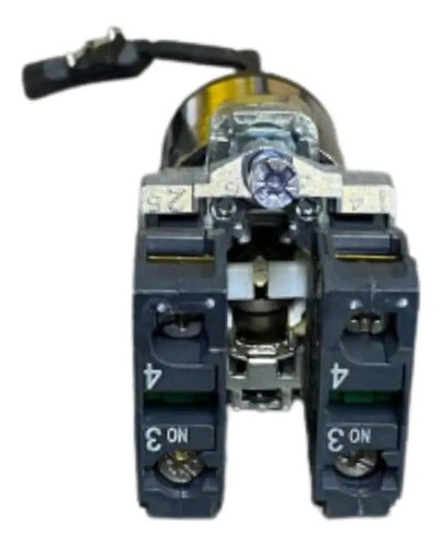 Chave Seletora Ø22mm 3 Pos Com Chave 2na Xb4bg33 Schneider Metal Cromado
