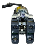Chave Seletora Ø22mm 3 Pos Com Chave 2na Xb4bg33 Schneider Metal Cromado