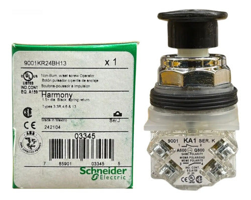 Botão Ø30mm Metálico Cogumelo Ø35mm 9001kr24bh13 Schneider