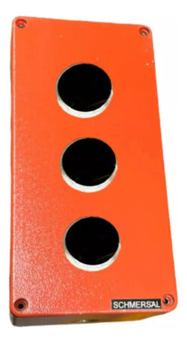 Botoeira Dgp3 Alumínio Com 3 Furos De 30mm Ace Schmersal Laranja
