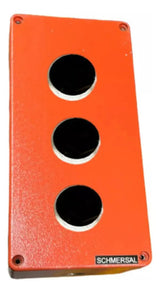 Botoeira Dgp3 Alumínio Com 3 Furos De 30mm Ace Schmersal Laranja