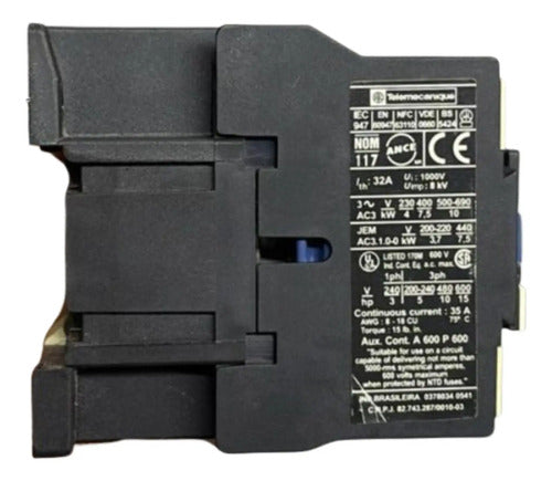 Contator Tripolar 18a 220v Lc1d1800m6 Telemecanique 220v