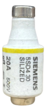 Kit Com 5: Fusivel Silized 20a 500v 5sd430 Siemens 500v