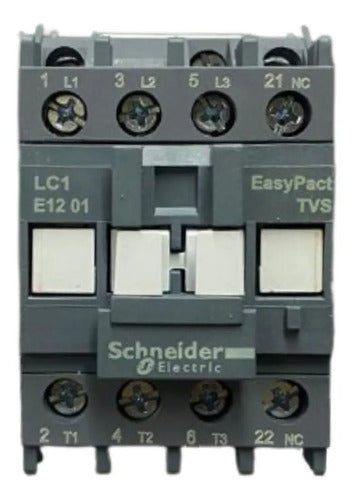 Contator 3p Easypact Tvs 12a 1nf 220vca Lc1e1201m7 Schneider 220v