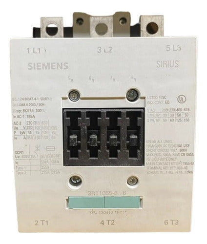 Contator Tripolar 3rt1055-6af36 110/127v 55kw 150a Siemens 110/127v