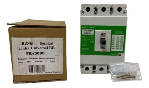 Disjuntor Tripolar 80a Fibr3080 Eaton
