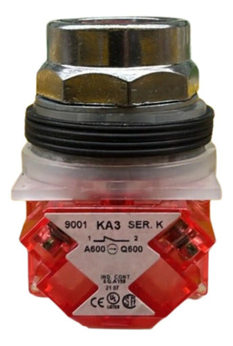 Botão 30mm Metálico 1nf Vermelho 9001kr2rh6 Schneider Vermelho -