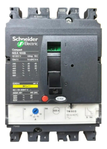 Disjuntor Tripolar 50a Nsx100b Tm50d Lv429553 Schneider