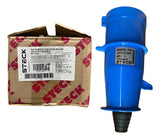 Kit Com 2 Peças: Plug N3276 32a 2p+t 220/240v 6h Azul Steck 220/240 V