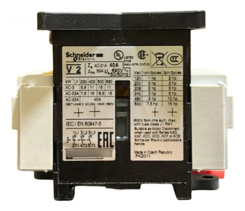 Interruptor Seccionador Vario 40a Vcf2 Schneider 40 A 690v Vermelho/ Amarelo