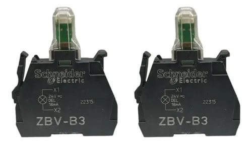 Kit Com 2: Bloco De Contato Led Lumin. Verde Zbvb3 Schneider