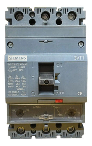 Disjuntor Tripolar 3vt1716-2dc36-0aa0 160a Siemens