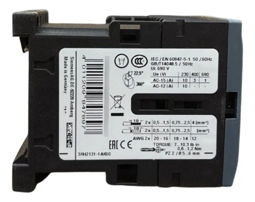 Contator Auxiliar 120v 3na + 1nf 3rh2131-1ak60 Siemens 120v