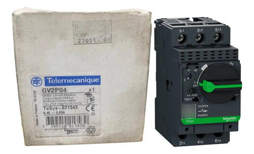 Disjuntor Motor Termomagnético Schneider Gv2p04 Para 690v 50 Hz X 60 Hz