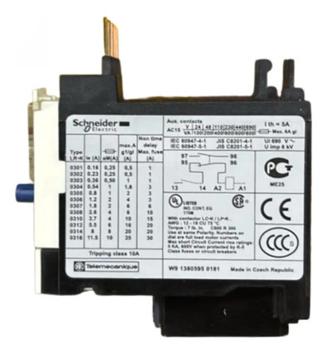 Rele Térmico Classe 10 0,8-1,2a 1na+1nf Lr2k0306 Schneider -