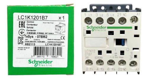 Contator Tripolar Tesys K 12a 1nf Lc1k1201b7 Schneider