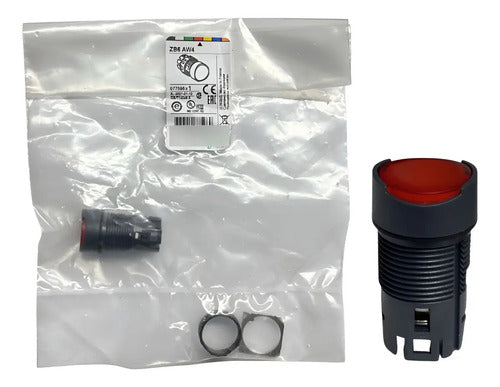 Kit Com 2: Cabeçote P/ Botão 16mm Luminoso Zb6da5 Schneider Vermelho 0