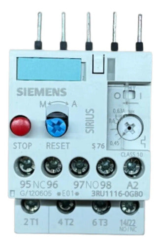 Relé Térmico 3ru1116-0gb0 0,45-0,63a Siemens -